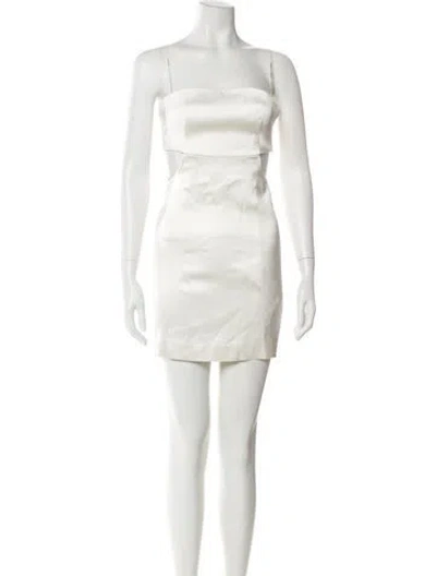 Pre-owned Gauge81 Square Neckline Mini Dress In Neutral