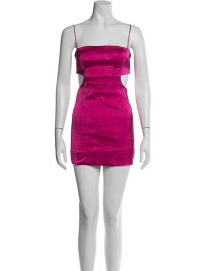 Pre-owned Gauge81 Square Neckline Mini Dress In Pink