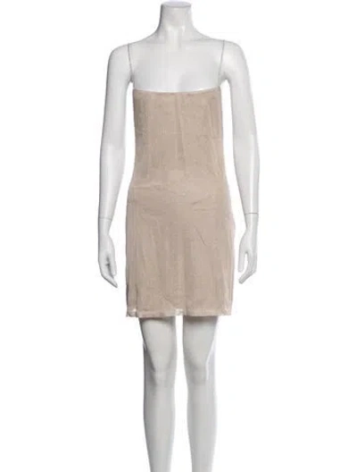 Pre-owned Gauge81 Square Neckline Mini Dress W/ Tags In Neutrals
