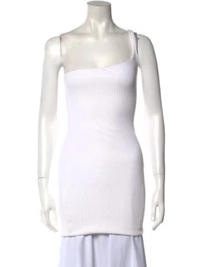 Pre-owned Gauge81 Square Neckline Mini Dress In White