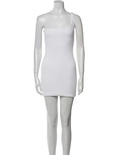 Pre-owned Gauge81 Square Neckline Mini Dress In White