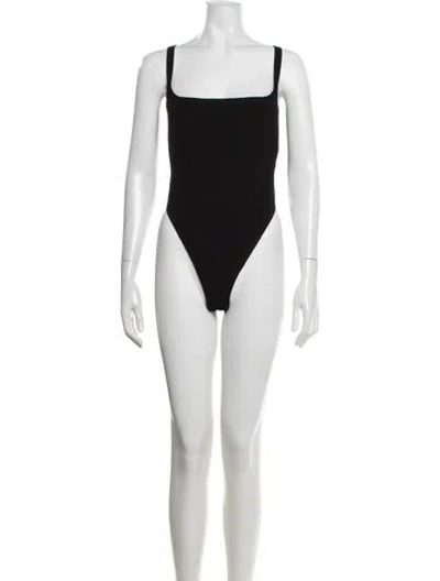 Pre-owned Gauge81 Square Neckline Sleeveless Bodysuit In Black