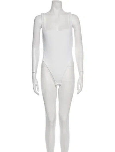 Pre-owned Gauge81 Square Neckline Sleeveless Bodysuit In Neutrals