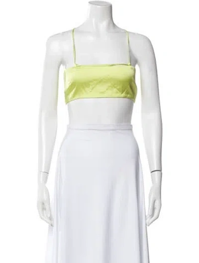 Pre-owned Gauge81 Square Neckline Sleeveless Crop Top In Green