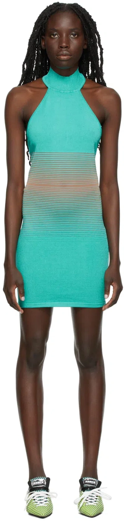 Gauge81 Ssense Exclusive Acoua Degradé Dress In Turquoise