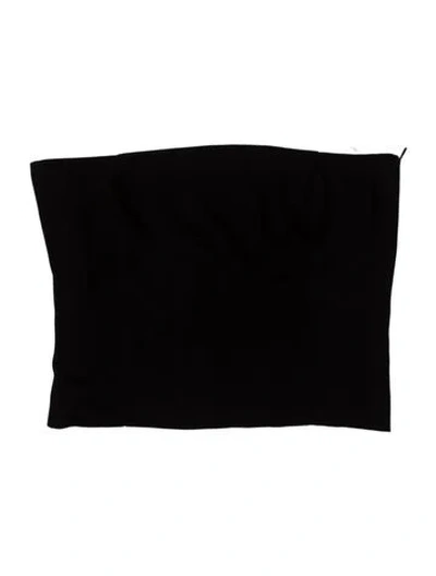 Pre-owned Gauge81 Strapless Crop Top In Black