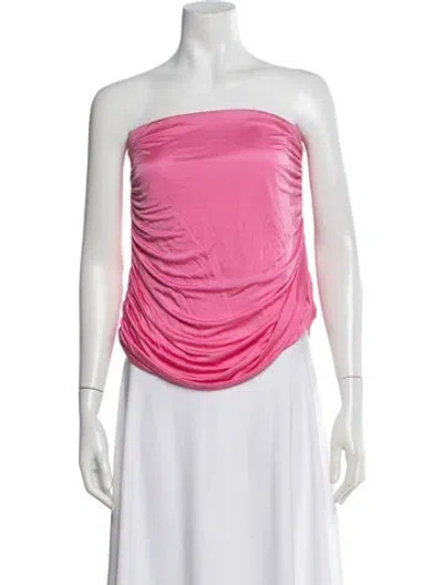Pre-owned Gauge81 Strapless Crop Top In Pink
