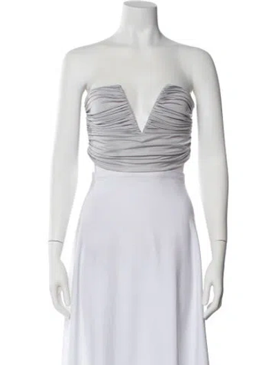 Pre-owned Gauge81 Strapless Crop Top W/ Tags In White