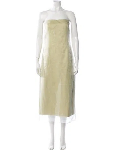 Pre-owned Gauge81 Strapless Midi Length Dress W/ Tags In Green