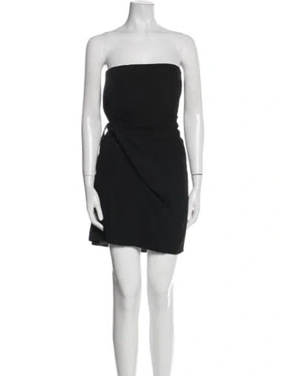 Pre-owned Gauge81 Strapless Mini Dress In Black