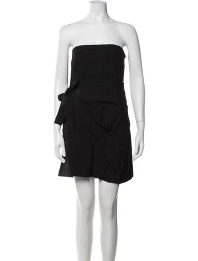 Pre-owned Gauge81 Strapless Mini Dress In Black