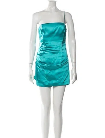 Pre-owned Gauge81 Strapless Mini Dress In Green