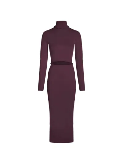 Gauge81 Suno Cut-out Midi Dress In Purple
