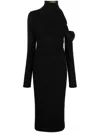 Gauge81 Teresa Asymmetric Midi Dress In Black
