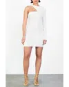 Gauge81 Tinino One-sleeve Ribbed-knit Mini Dress