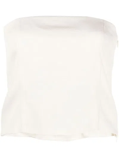 Gauge81 Tona Panelled Cropped Top In White