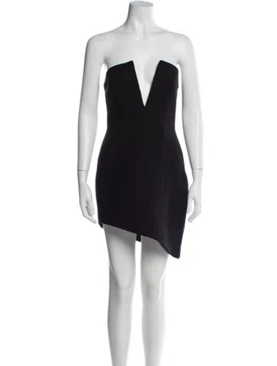 Pre-owned Gauge81 Virgin Wool Mini Dress In Black