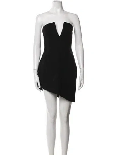 Pre-owned Gauge81 Virgin Wool Mini Dress In Black