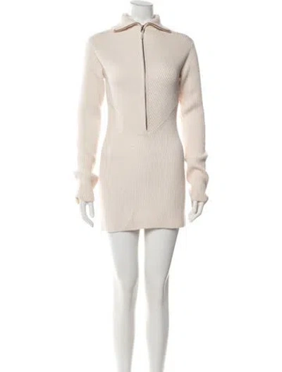 Pre-owned Gauge81 Virgin Wool Mock Neck Sweater In Neutrals