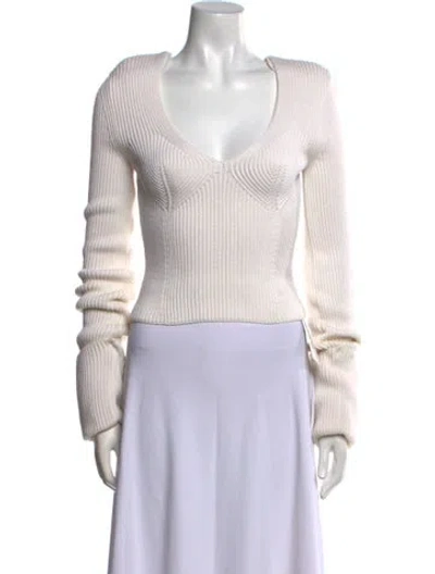 Pre-owned Gauge81 Virgin Wool Scoop Neck Sweater In Neutral