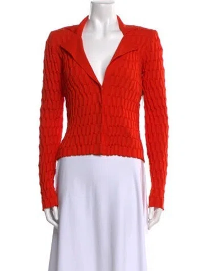 Pre-owned Gauge81 V-neck Long Sleeve Crop Top W/ Tags In Orange