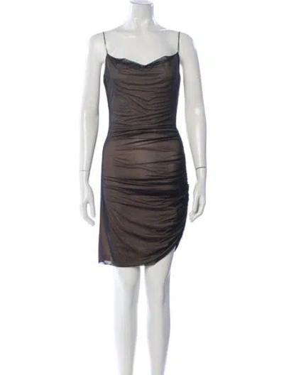 Pre-owned Gauge81 V-neck Mini Dress In Black