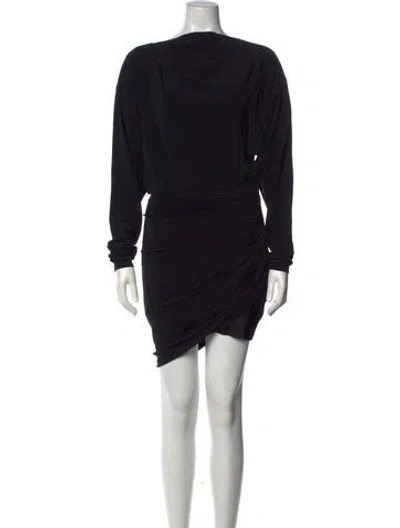 Pre-owned Gauge81 V-neck Mini Dress In Black