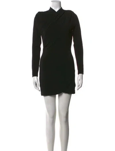Pre-owned Gauge81 V-neck Mini Dress In Black