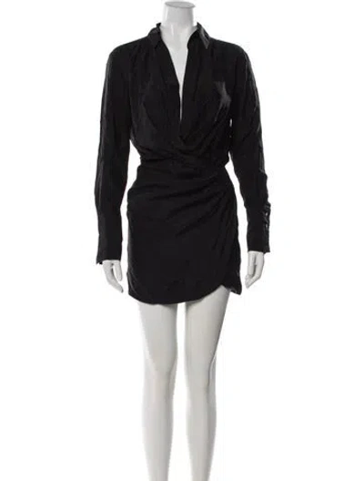 Pre-owned Gauge81 V-neck Mini Dress In Blue