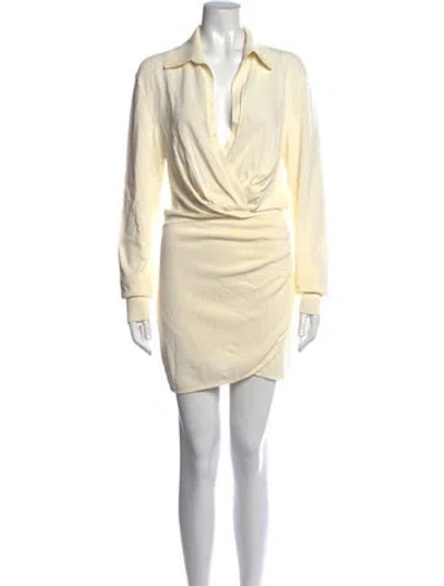 Pre-owned Gauge81 V-neck Mini Dress In Neutrals