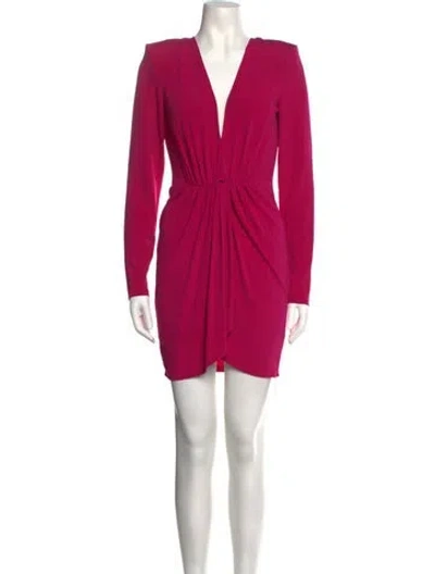 Pre-owned Gauge81 V-neck Mini Dress In Pink