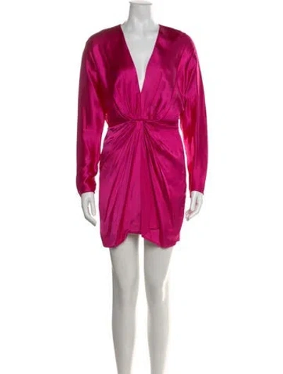Pre-owned Gauge81 V-neck Mini Dress In Pink