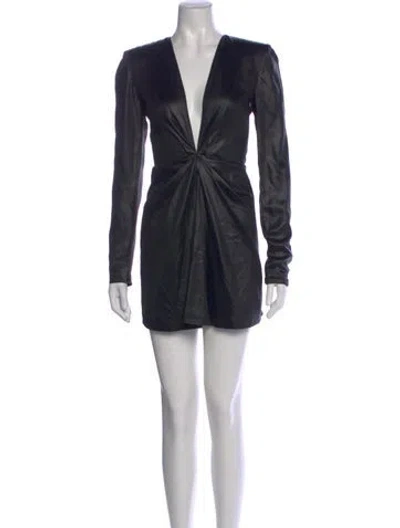 Pre-owned Gauge81 V-neck Mini Dress W/ Tags In Black