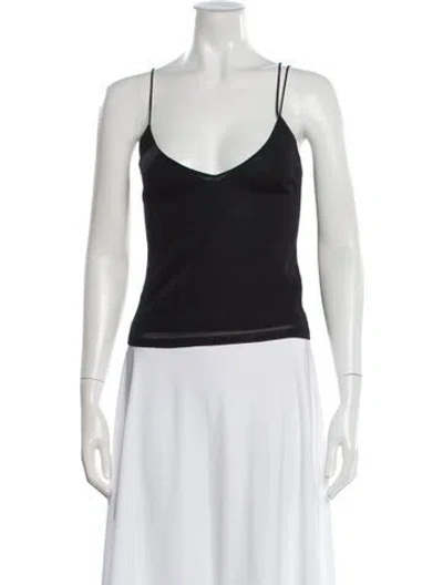 Pre-owned Gauge81 V-neck Sleeveless Crop Top W/ Tags In Black