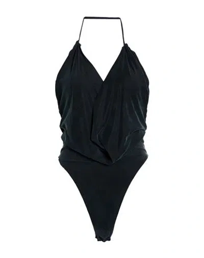 Gauge81 Woman Bodysuit Charcoal Size S Cupro, Elastane In Gray