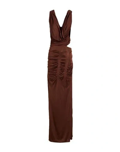 Gauge81 Woman Maxi Dress Cocoa Size 8 Viscose In Brown