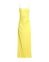 Gauge81 Woman Maxi Dress Yellow Size 6 Viscose, Virgin Wool, Elastane In Yellow