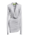 Gauge81 Woman Midi Dress Light Grey Size L Viscose In Grey