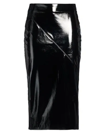 Gauge81 Woman Midi Skirt Black Size 10 Polyurethane, Polyester
