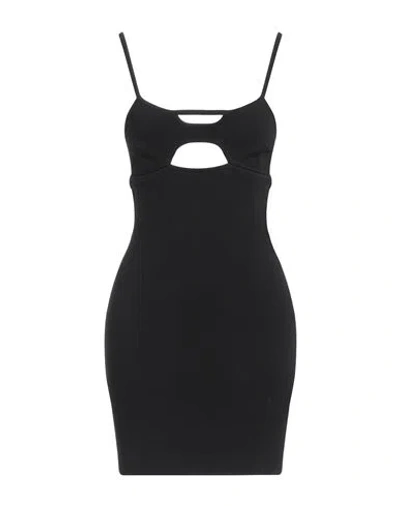 Gauge81 Woman Mini Dress Black Size 10 Rayon, Polyamide