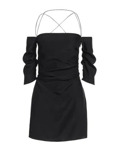 Gauge81 Woman Mini Dress Black Size 10 Silk