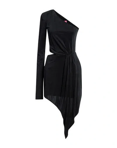 Gauge81 Woman Mini Dress Black Size L Cupro, Elastane