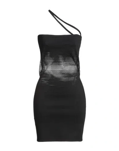 Gauge81 Woman Mini Dress Black Size L Recycled Viscose, Polyester