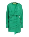 Gauge81 Woman Mini Dress Green Size 8 Silk