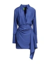 Gauge81 Woman Mini Dress Light Blue Size 10 Silk In Blue