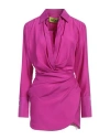 Gauge81 Woman Mini Dress Mauve Size Xs Silk In Purple
