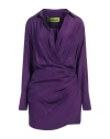 Gauge81 Woman Mini Dress Purple Size M Silk