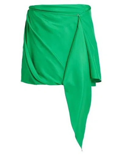 Gauge81 Woman Mini Skirt Green Size S Silk