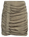 Gauge81 Woman Mini Skirt Military Green Size 8 Viscose In Green