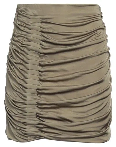 Gauge81 Woman Mini Skirt Military Green Size 8 Viscose
